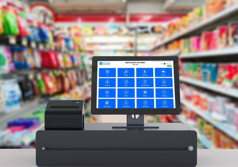 touch pos system in retail store